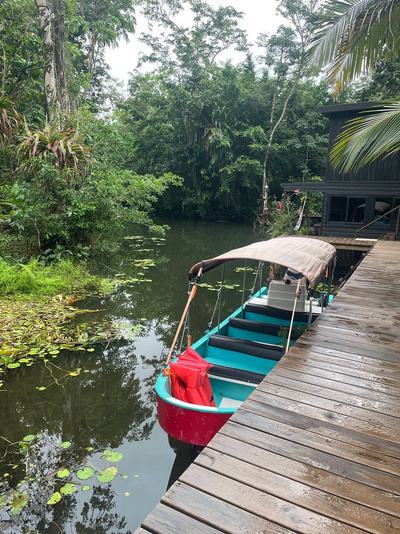 Boat dock on the river